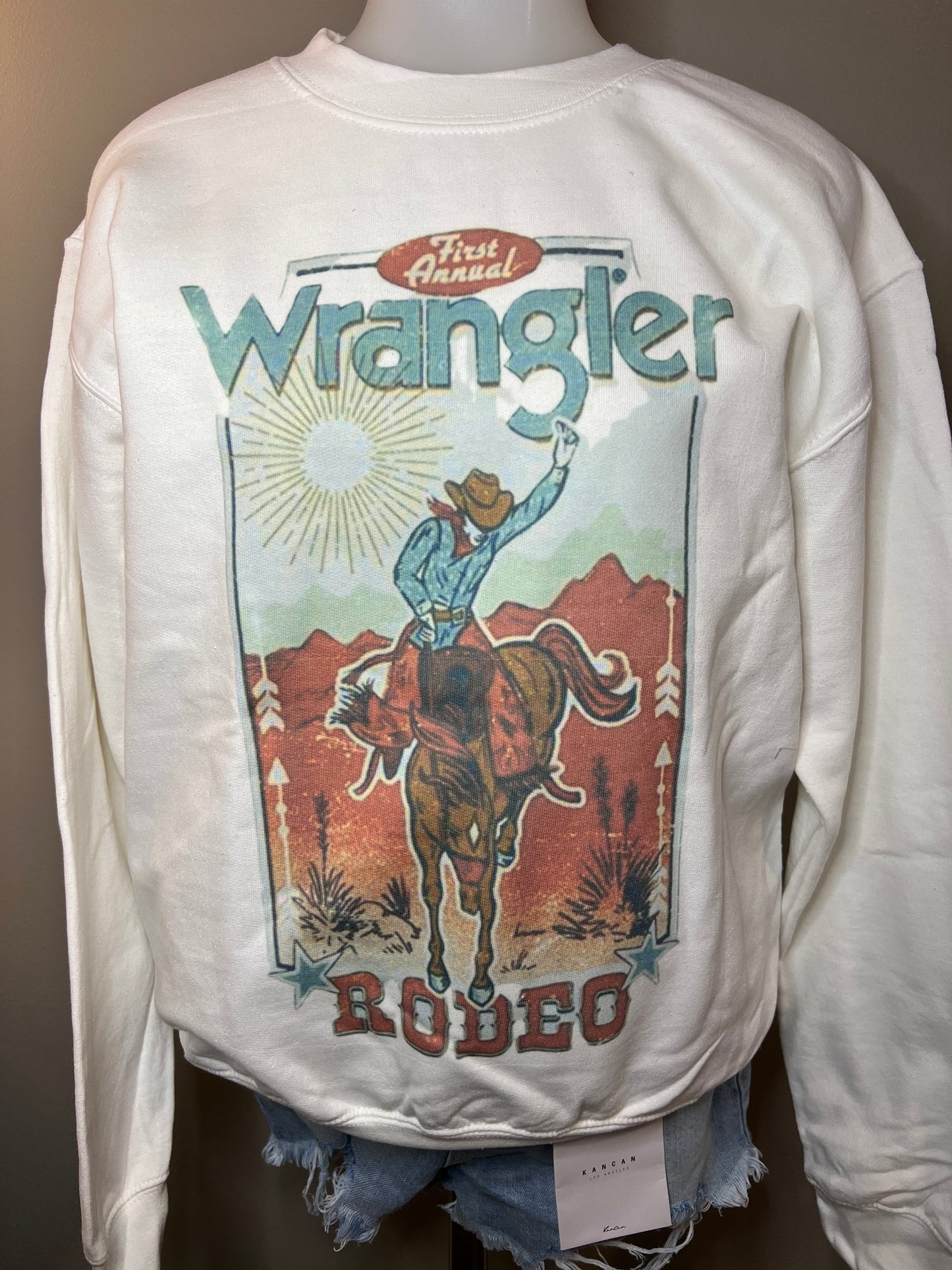 Wrangler Cowboy Western Crewneck