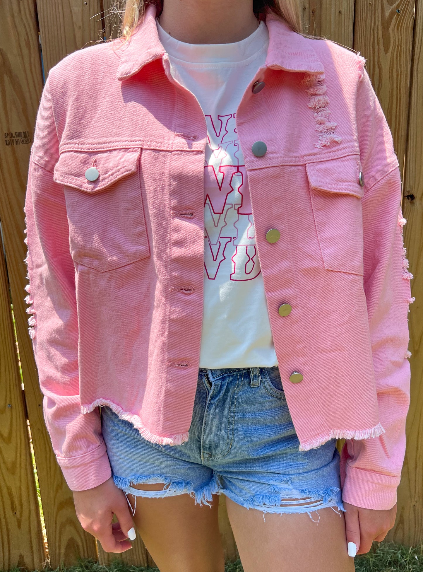 Sparkling Fringe Denim Jacket