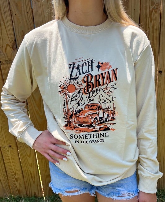 Zach Bryan Light Crewneck